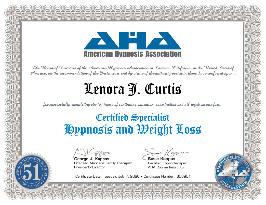 LJC Hypnotherapy Hypnosis for Weight Loss